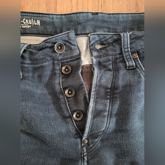 Authentic Vintage G-Star Raw Dark Men Jeans 30x34 A Crotch Varsity 3D Tapered - Picture 7 of 13